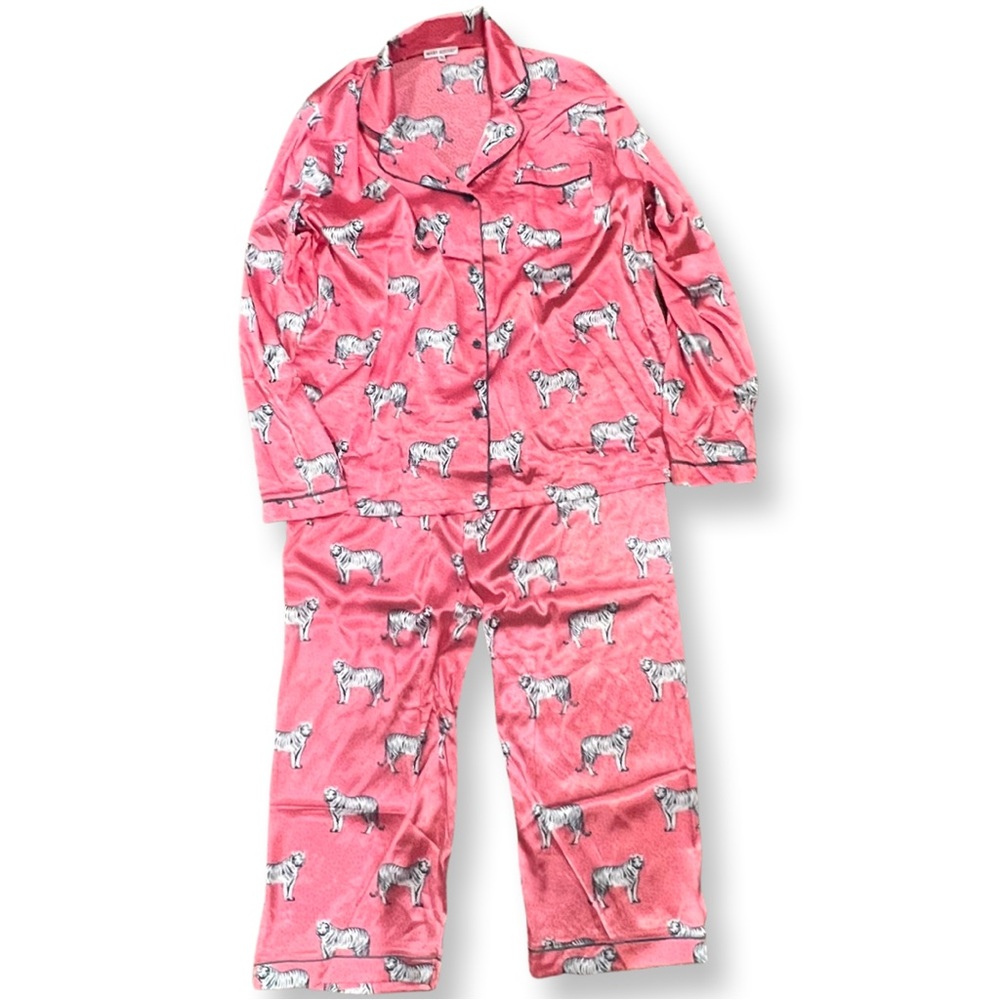 EUC Mary Square Pink Tiger XL Pajamas